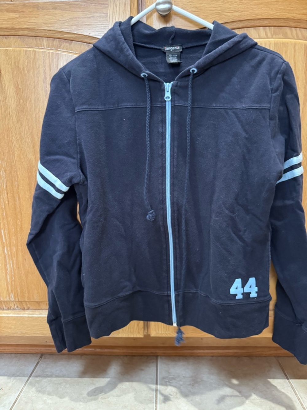 Tangents Hooded Zip Up Sweater